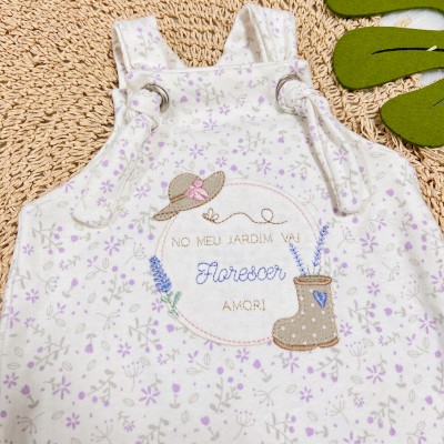  Jardineira Nózinho - No meu Jardim Vai Florescer Amor! - Lilás